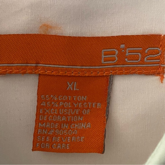 "B52" MEN’S WHITE GOLD EMBROIDERED DRESS SHIRT SIZE XL SKU1061 - Picture 5 of 6